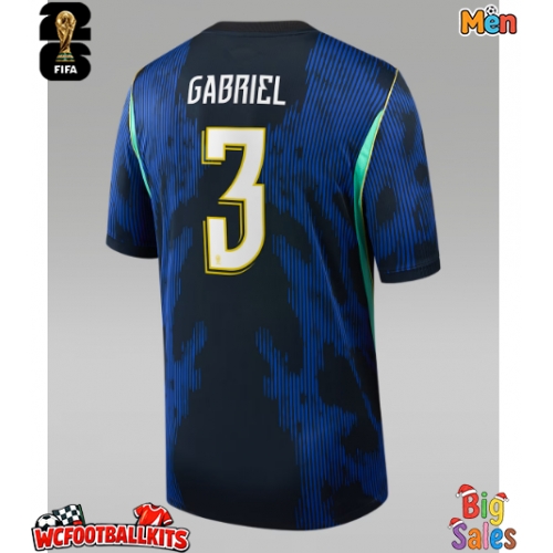 Brazil Gabriel Magalhaes #3 Replica Away Stadium Shirt World Cup 2026 Short Sleeve